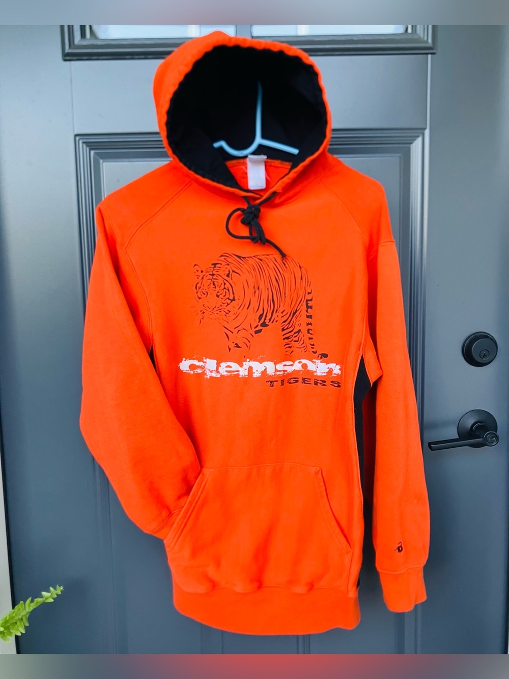 Clemson Tigers Double Sided Orange Hooded Sweatshirt Sz XS-S Badger Hoodie
